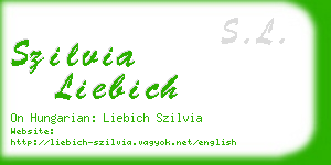 szilvia liebich business card